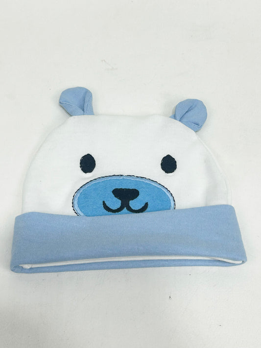 Light Blue Beanie Cap For Newborn NBC06