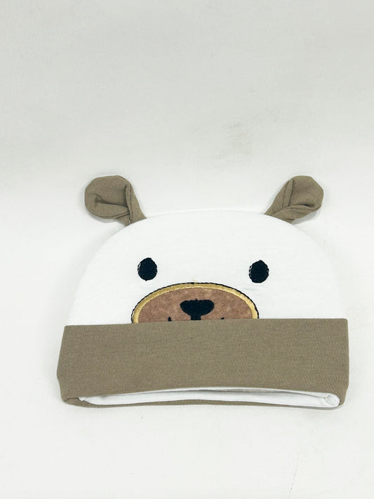 Light Brown Beanie Cap For Newborn NBC07