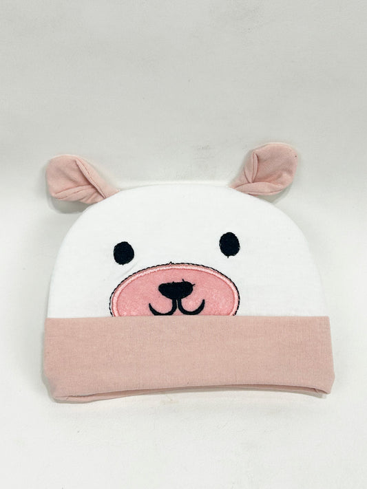 Light Pink Beanie Cap For Newborn NBC10