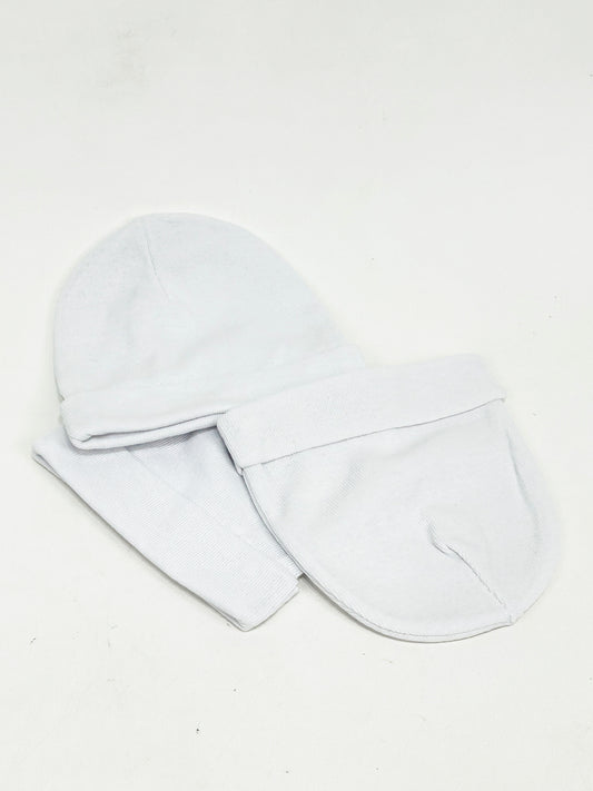 Pack Of 3 White Beanie Cap For Newborn NBC11