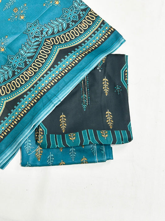 3Pcs Unstitched Digital Lawn Suit For Women WU91