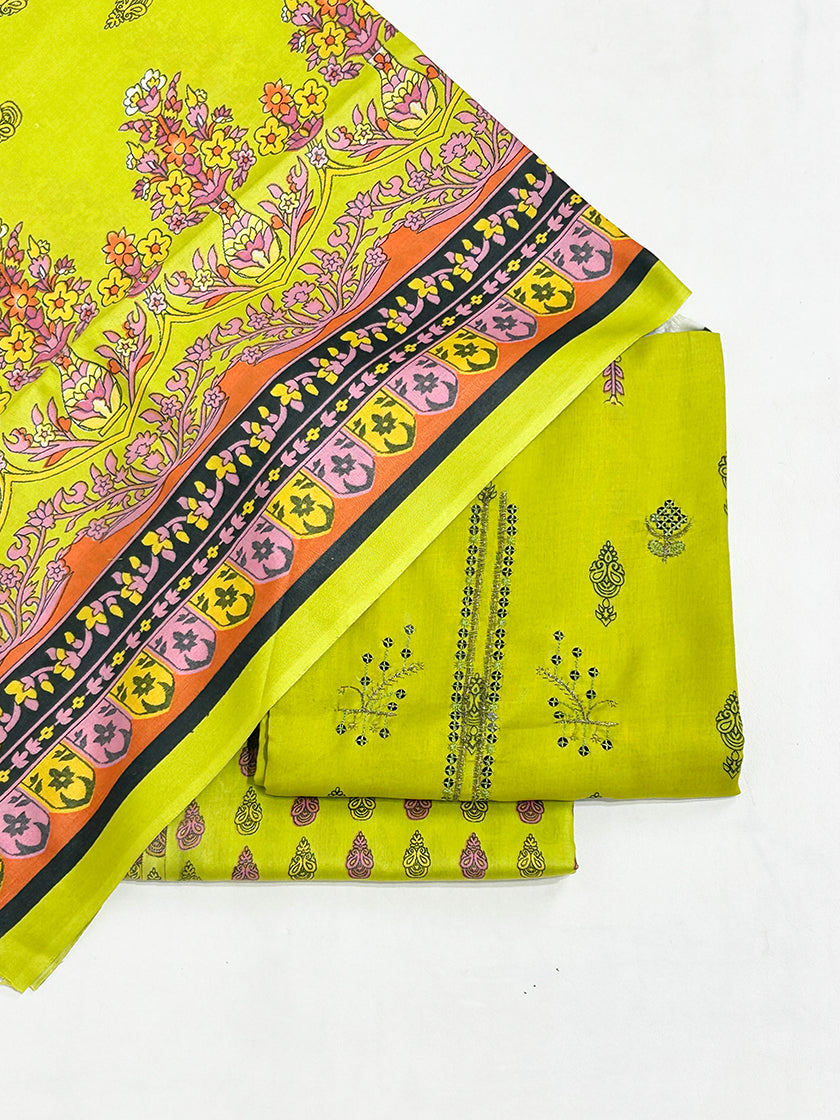 3Pcs Unstitched Digital Lawn Suit For Women WU98
