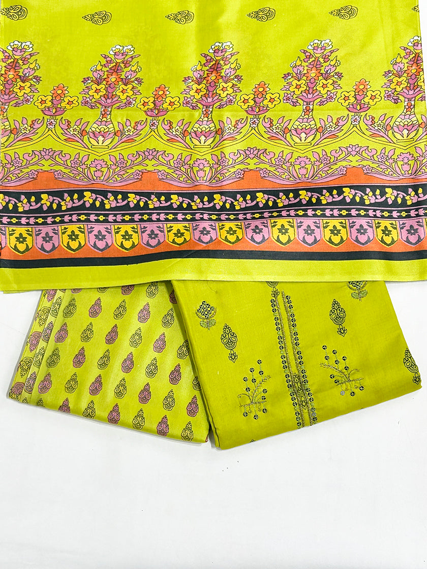 3Pcs Unstitched Digital Lawn Suit For Women WU98