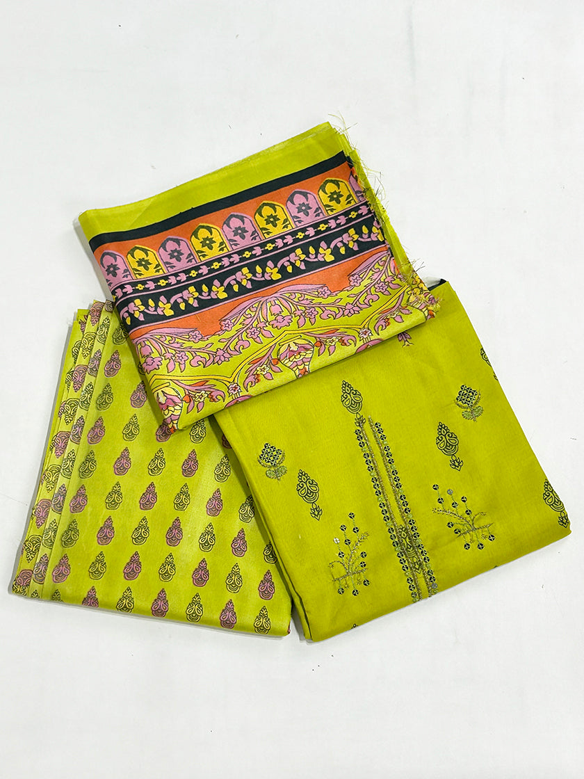 3Pcs Unstitched Digital Lawn Suit For Women WU98