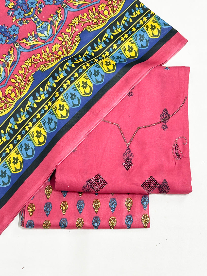 3Pcs Unstitched Digital Lawn Suit For Women WU93