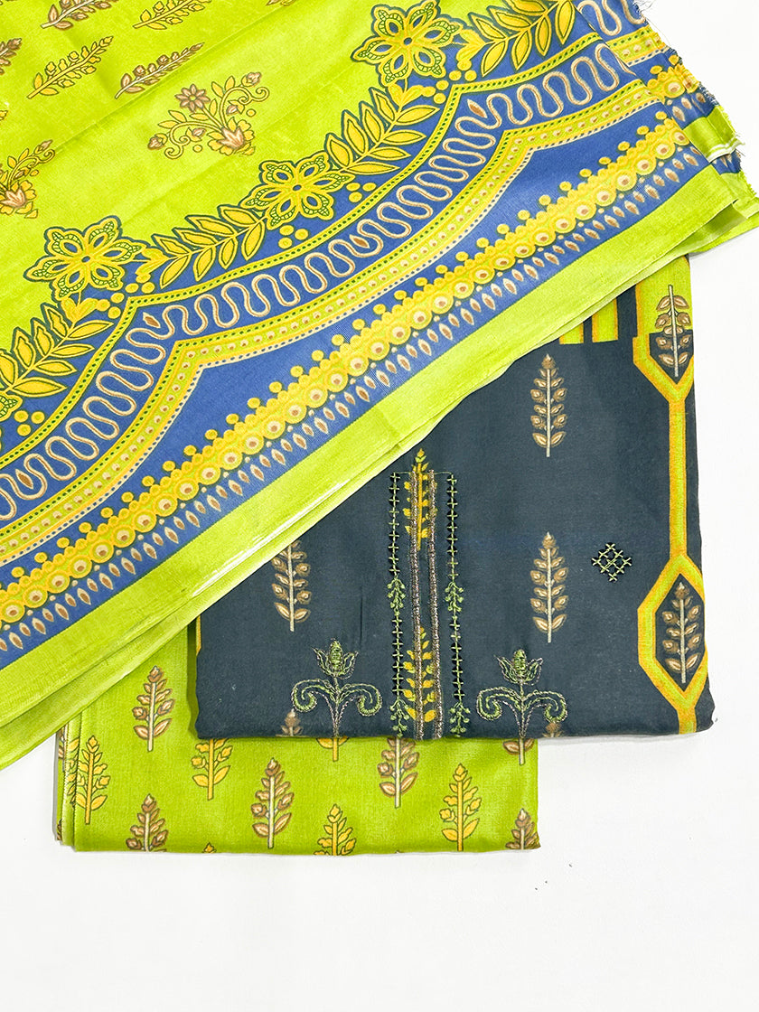 3Pcs Unstitched Digital Lawn Suit For Women WU97