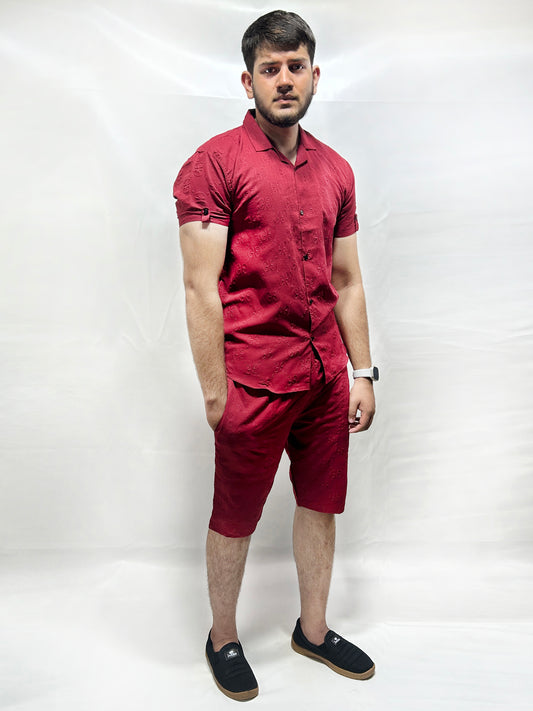 Red Co-Ords Set For Men MTS16