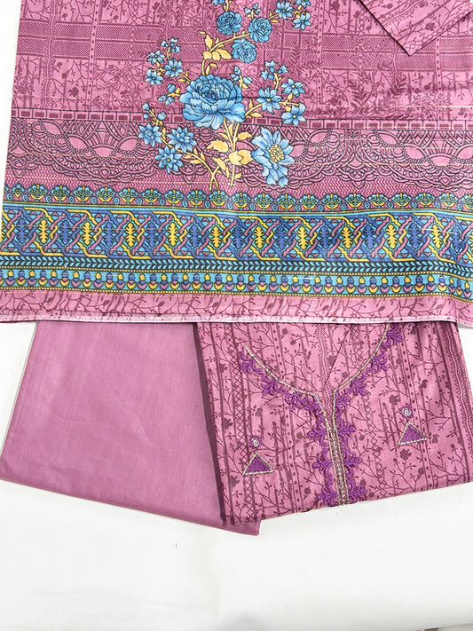3Pcs Unstitched Digital Lawn Suit For Women WU103