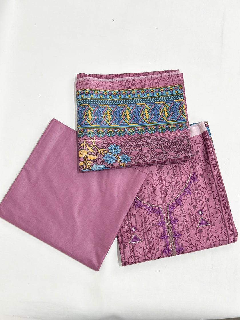 3Pcs Unstitched Digital Lawn Suit For Women WU103
