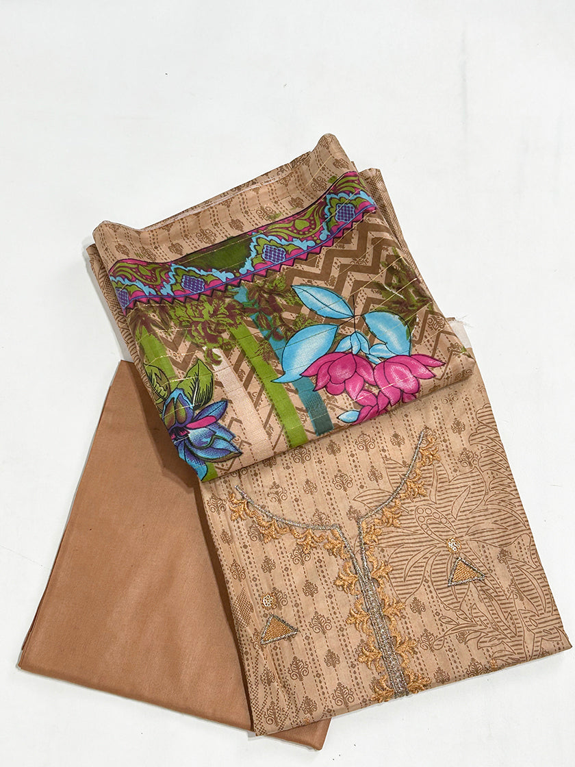 3Pcs Unstitched Digital Lawn Suit For Women WU101
