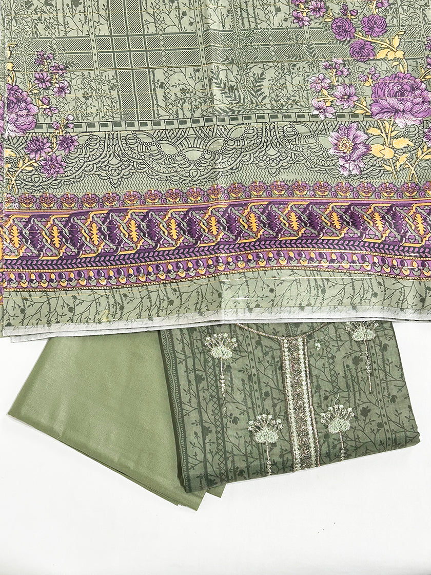 3Pcs Unstitched Digital Lawn Suit For Women WU105