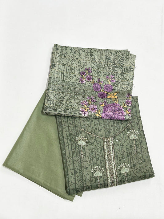 3Pcs Unstitched Digital Lawn Suit For Women WU105