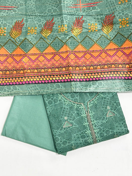 3Pcs Unstitched Digital Lawn Suit For Women WU108