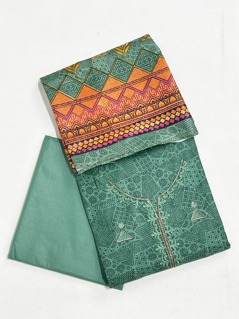 3Pcs Unstitched Digital Lawn Suit For Women WU108