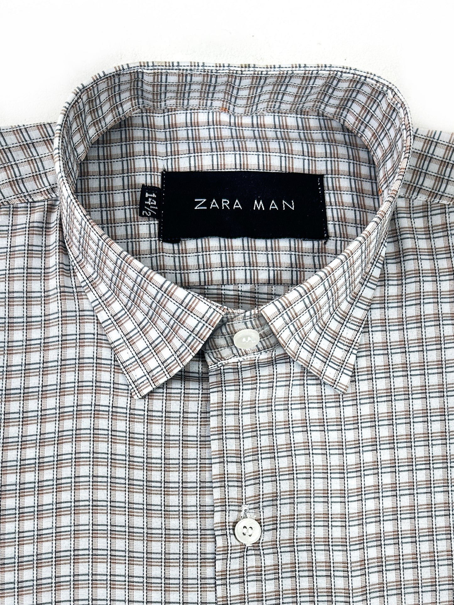 Brown Pattern Formal Dress Shirt For Men MFS351
