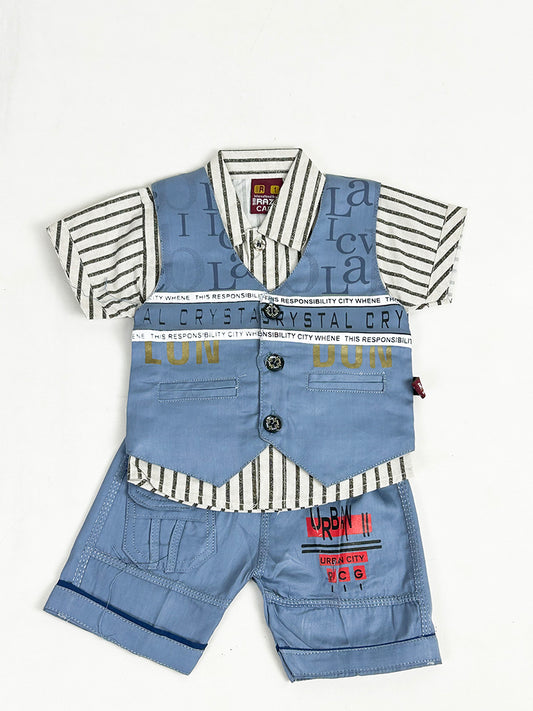 0Mth - 6Mth Urban Blue Baba Suit For Newborns AS NBS410