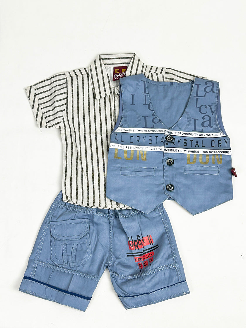 0Mth - 6Mth Urban Blue Baba Suit For Newborns AS NBS410