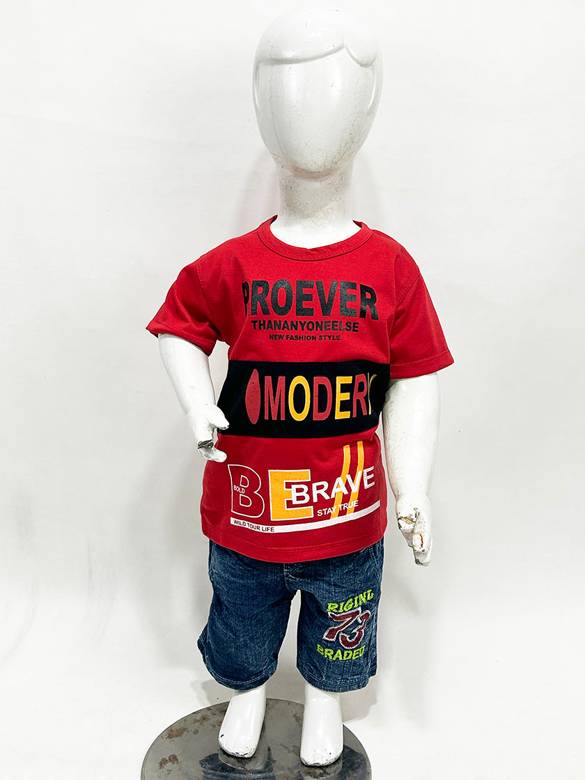 1Yr - 4Yrs Proever Red Suit For Kids RZ BS338