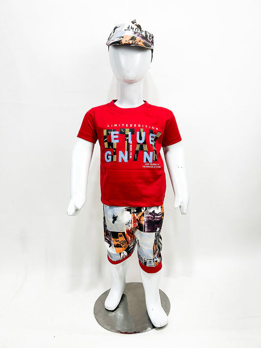 1Yr - 4Yrs Stay Red Suit For Kids RZ BS354