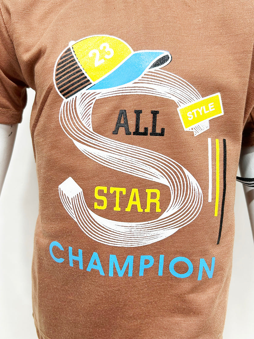 1Yr - 4Yrs Star Brown Suit For Kids RZ BS349