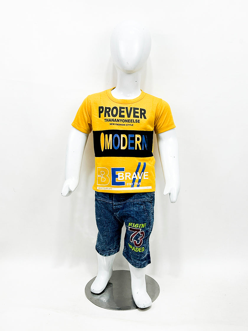 1Yr - 4Yrs Proever Yellow Suit For Kids RZ BS339