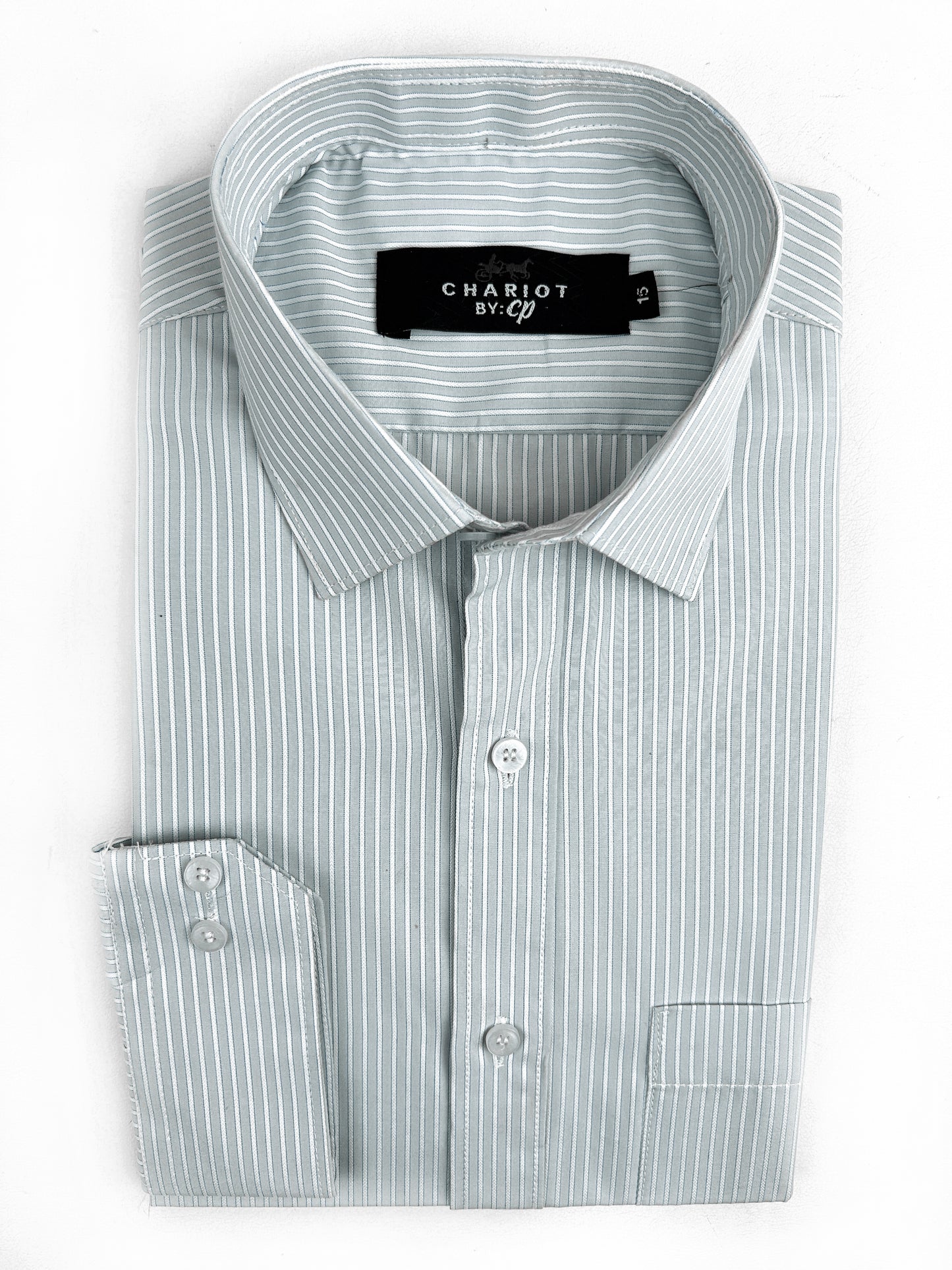 Grey Lines Formal Dress Shirt For Men MFS294