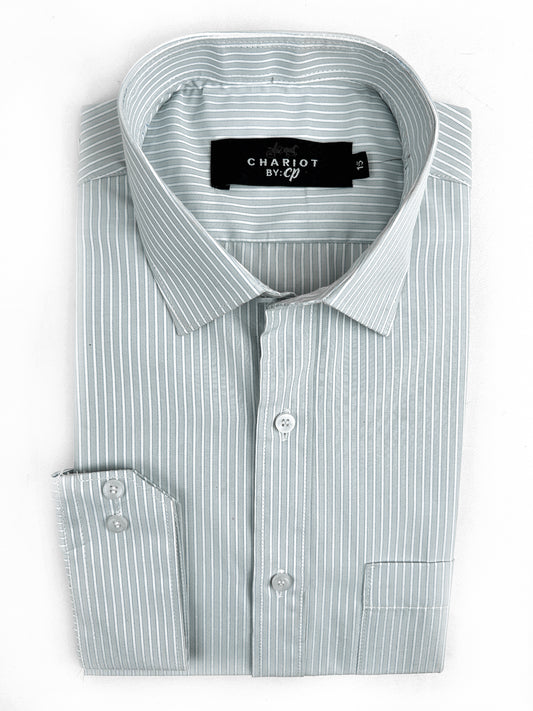 Grey Lines Formal Dress Shirt For Men MFS294