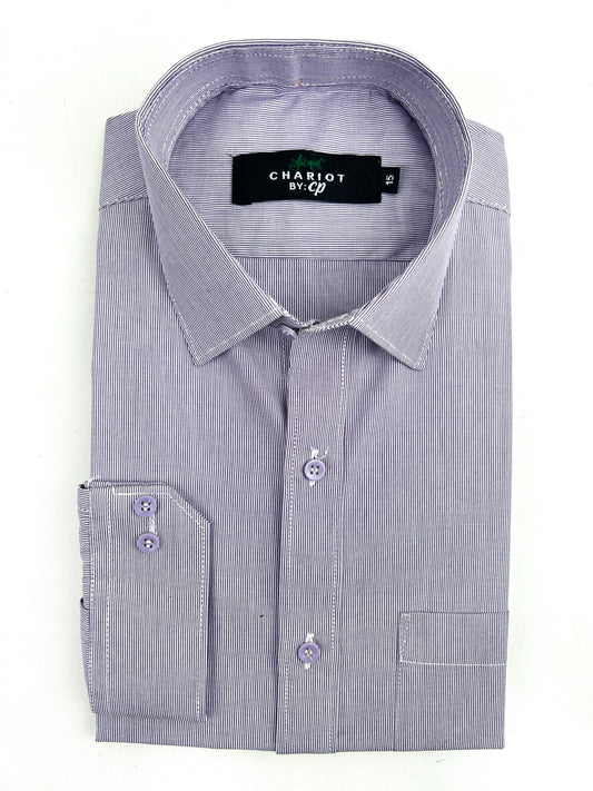 Purple Lines Formal Dress Shirt For Men MFS295
