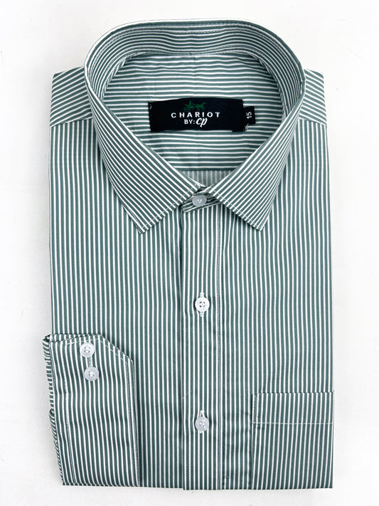 Green Lines Formal Dress Shirt For Men MFS296