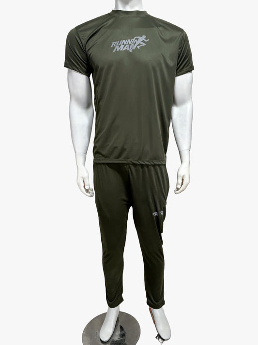 Olive Green Running Man Track Suit for Men HG MTRS49