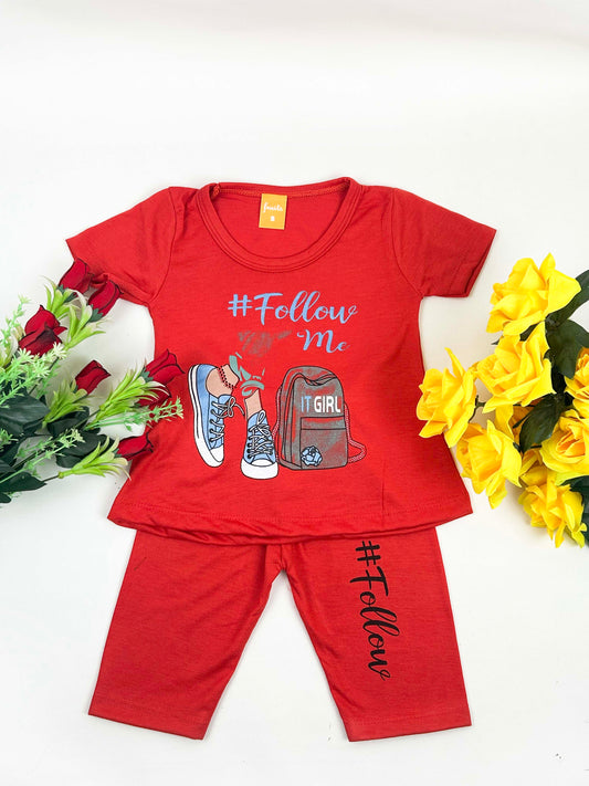 1Yr - 4Yrs Follow Me Red Suit For Girls RM GS217
