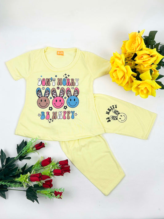 1Yr - 4Yrs Be Happy Yellow Suit For Girls RM GS220