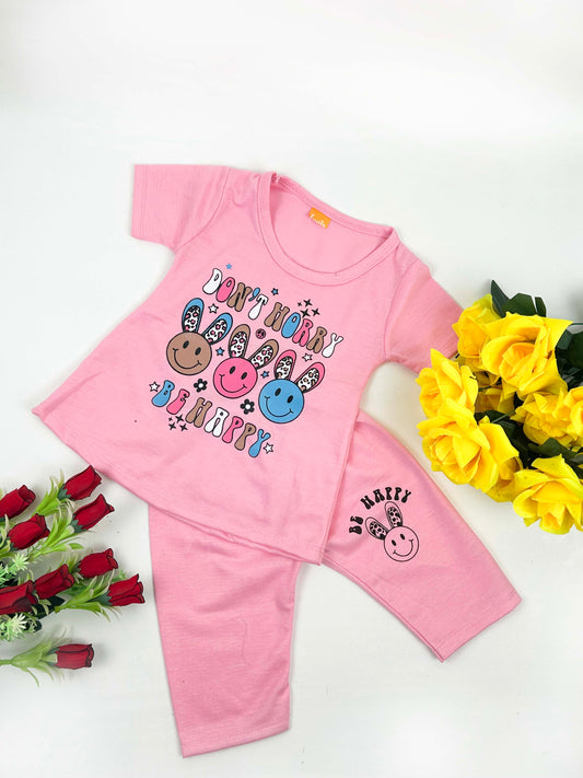 1Yr - 4Yrs Be Happy Pink Suit For Girls RM GS222