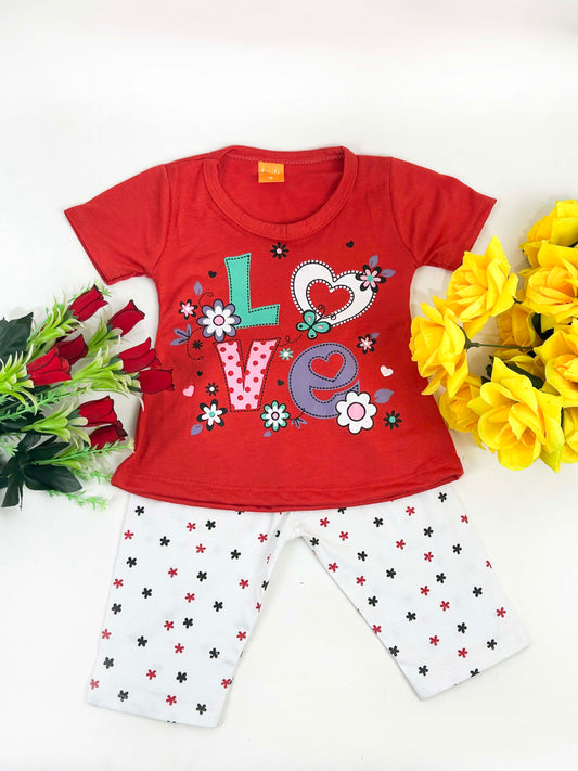 1Yr - 4Yrs Love Red Suit For Girls RM GS238
