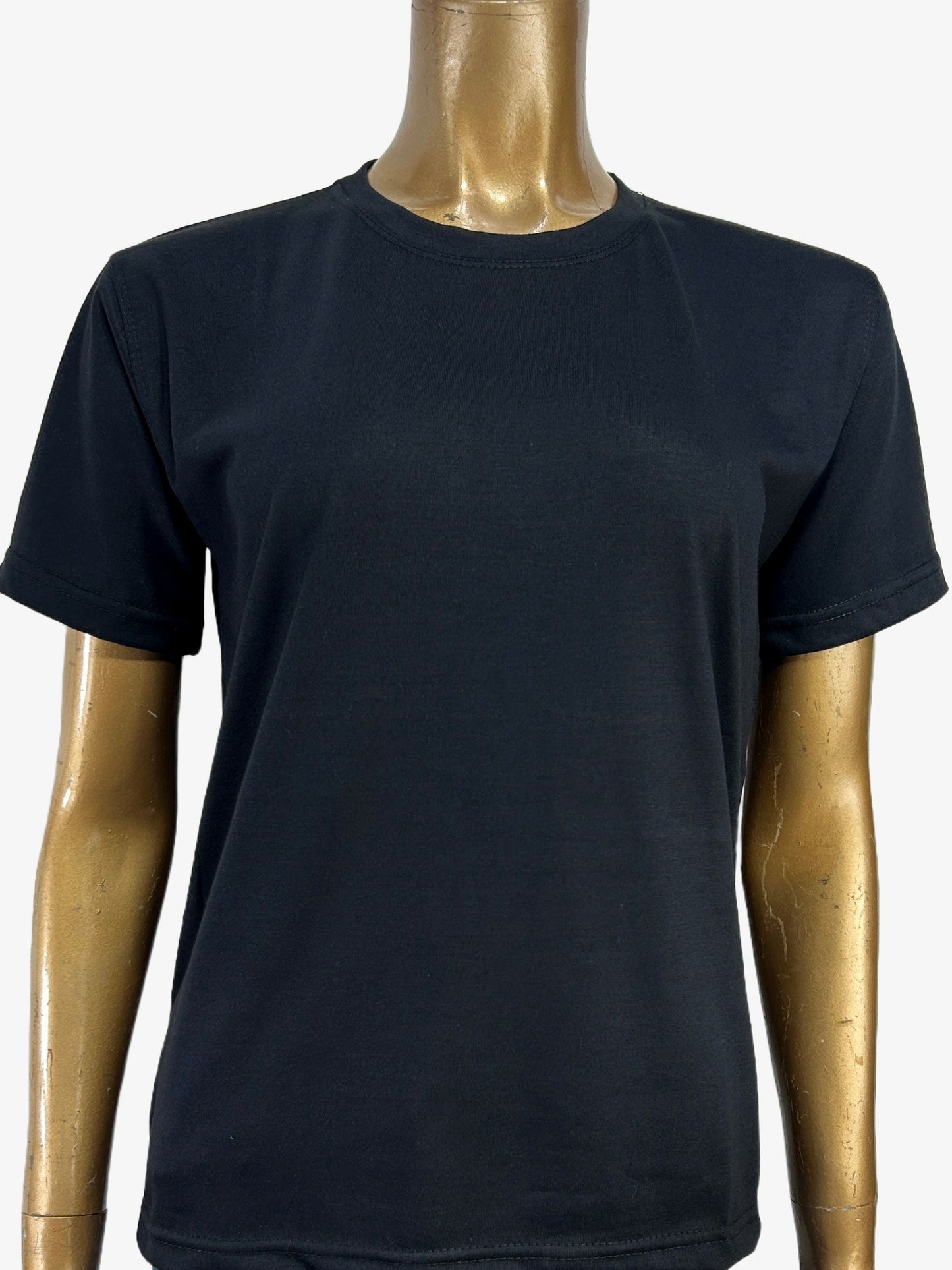 Crew Neck T-Shirt for Women Black