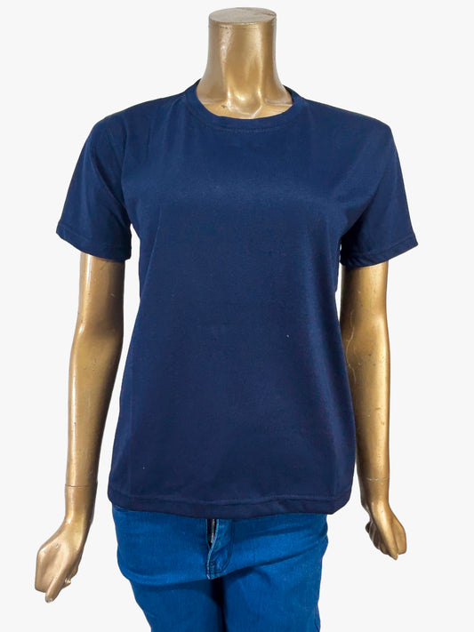 Crew Neck T-Shirt for Women Navy Blue