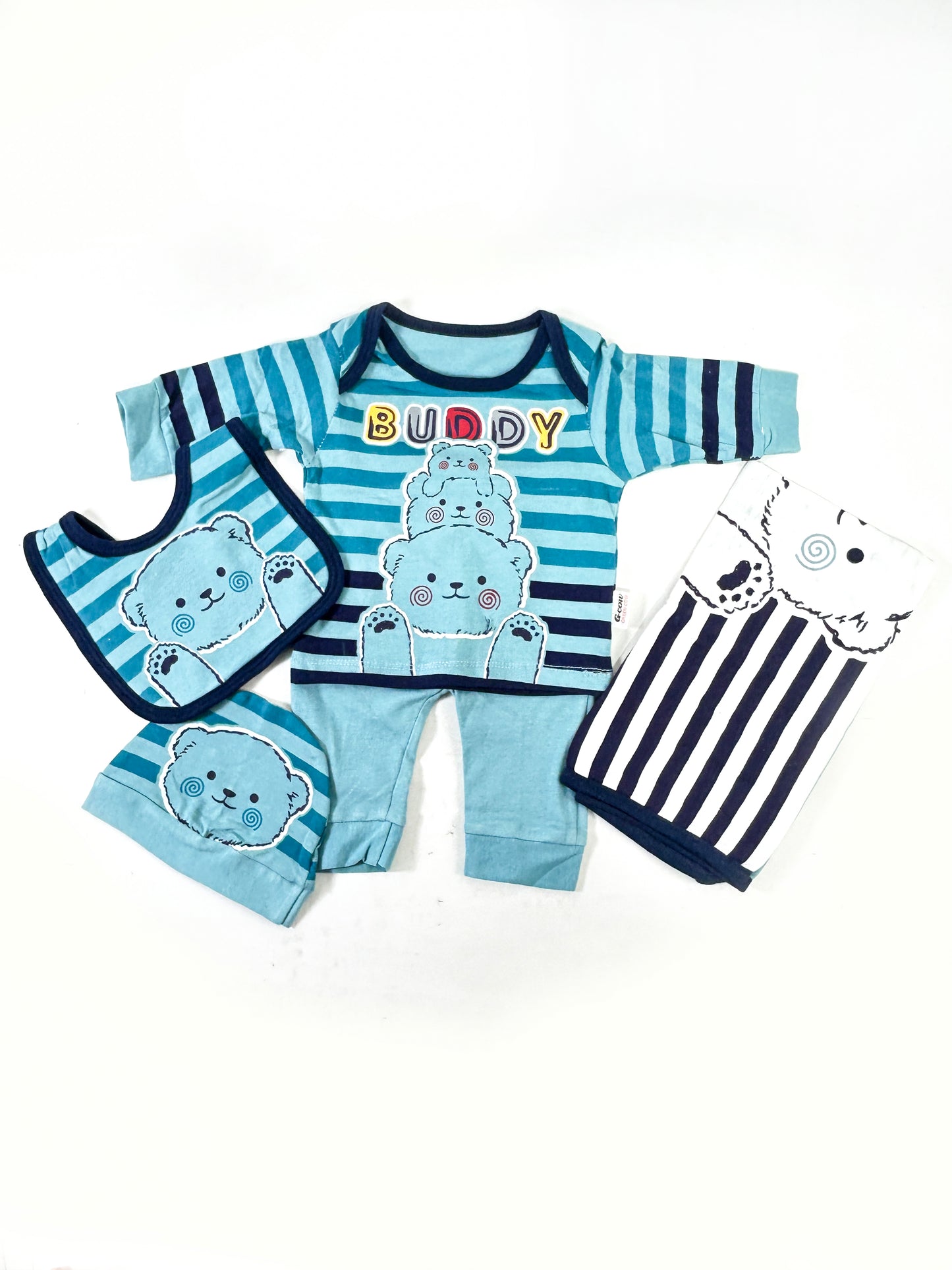 0Mth - 3Mth Kitty Blue 5Pcs Gift Set for Newborn NBGS224