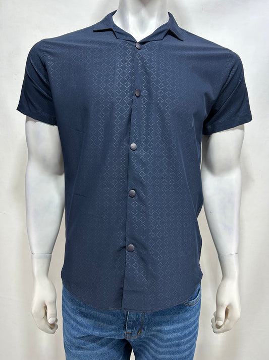 Navy Blue Casual Shirt For Men MCS44