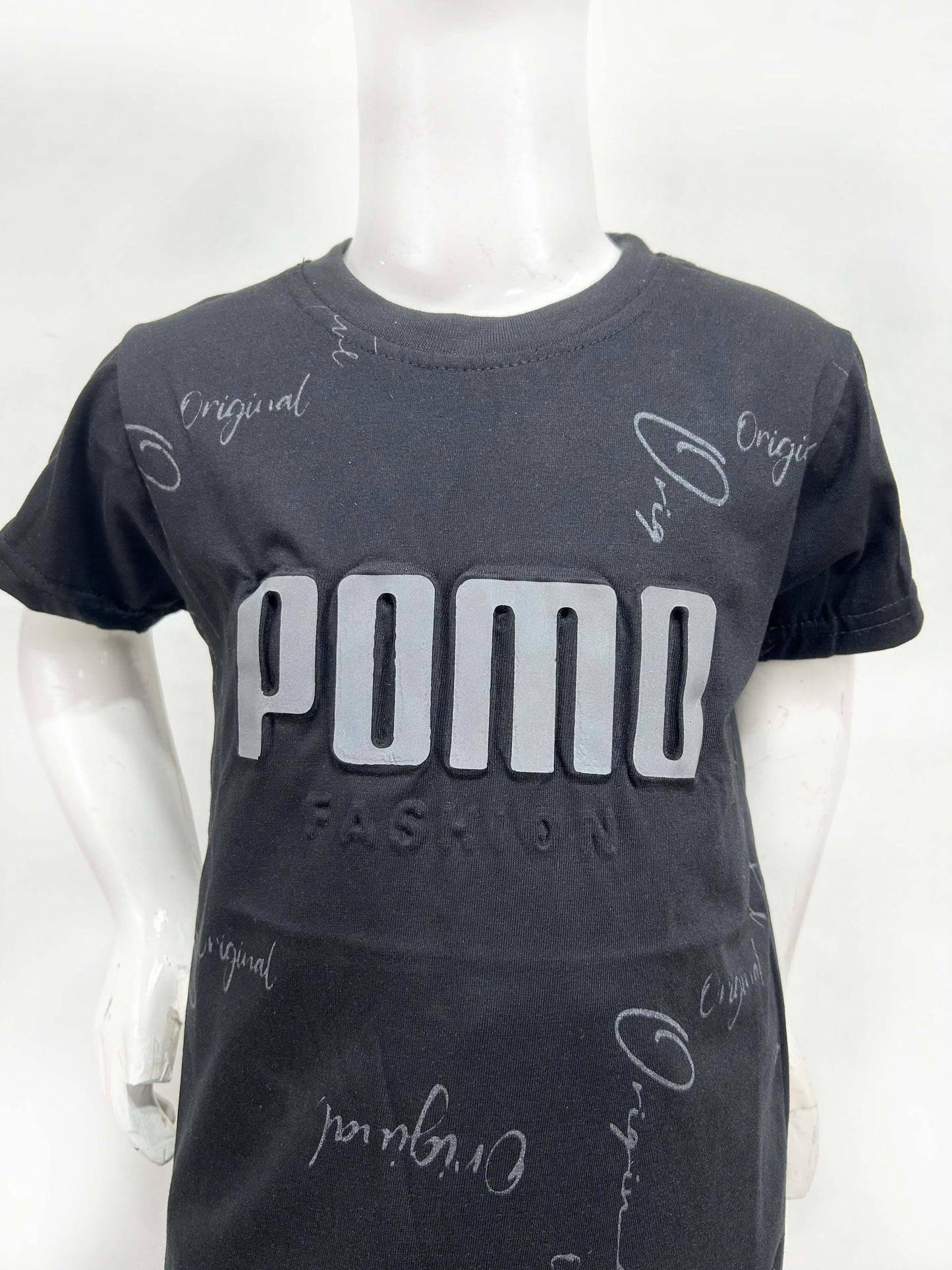 4Yrs - 9Yrs POMO Black T-Shirt For Boys SF BTS100