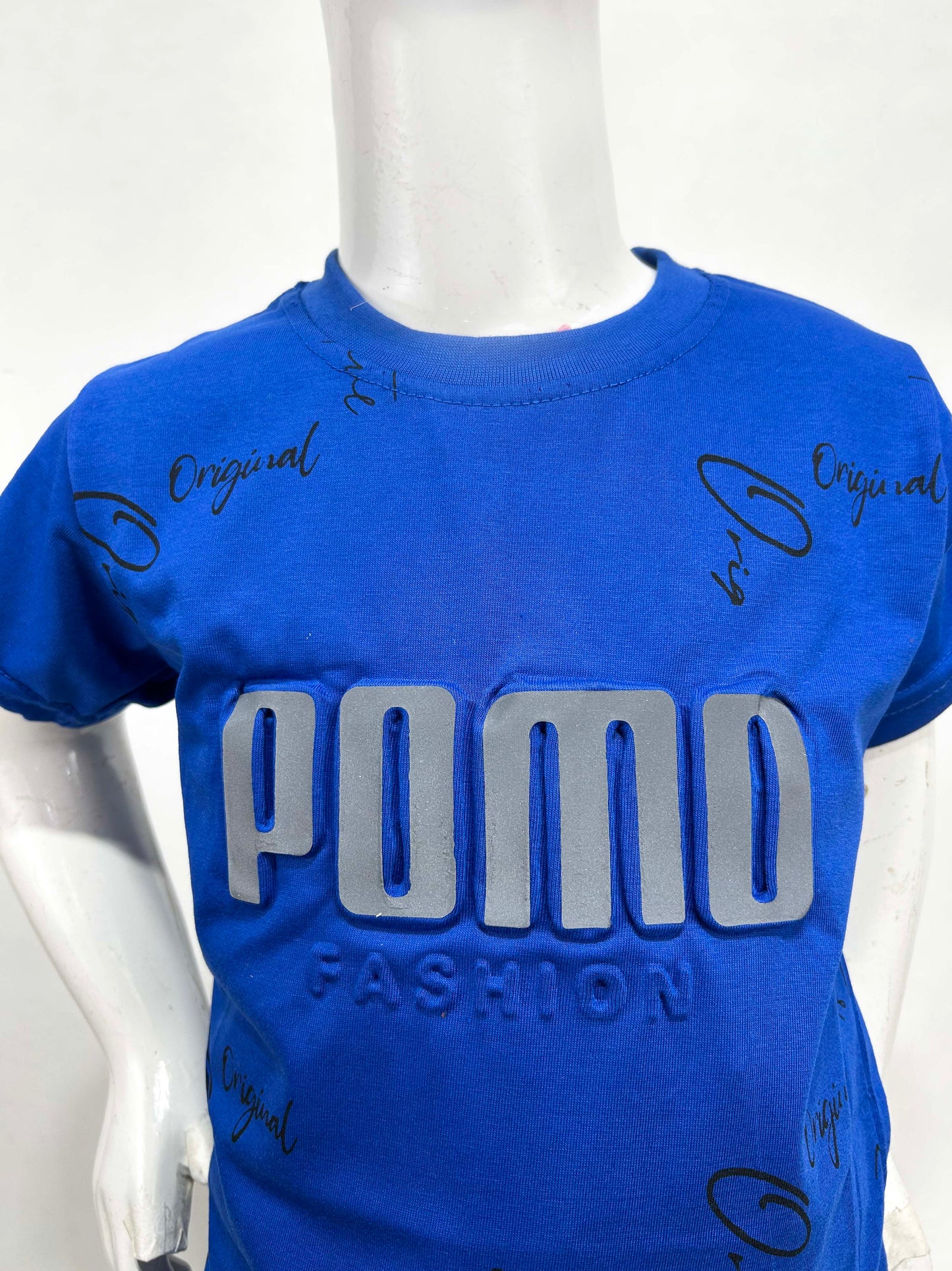4Yrs - 9Yrs POMO Blue T-Shirt For Boys SF BTS103
