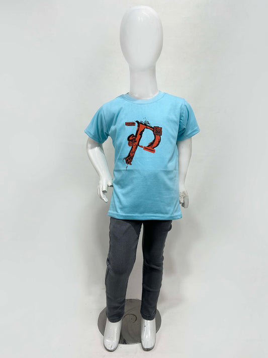 4Yrs - 9Yrs Gaplos Light Blue T-Shirt For Boys SF BTS97