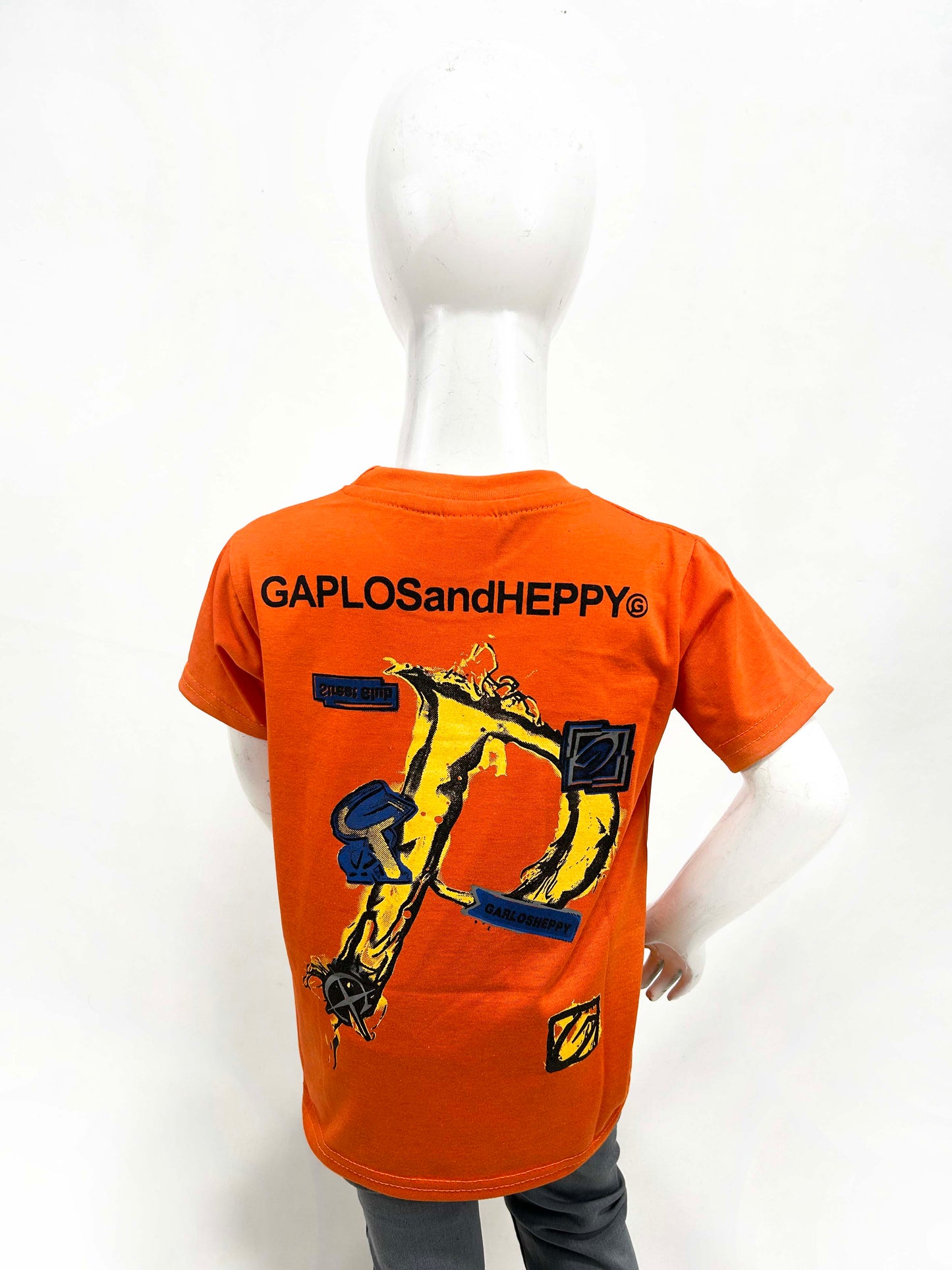 4Yrs - 9Yrs Gaplos Orange T-Shirt For Boys SF BTS99