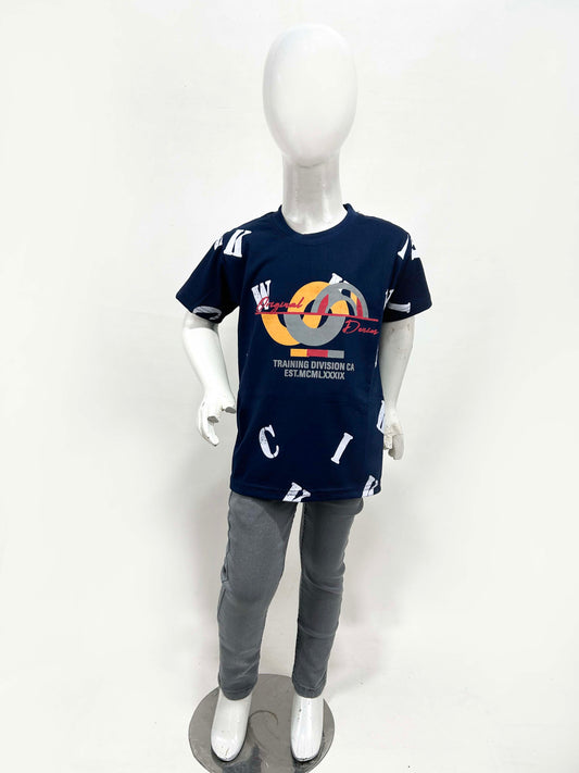 4Yrs - 9Yrs Training Blue T-Shirt For Boys SF BTS104