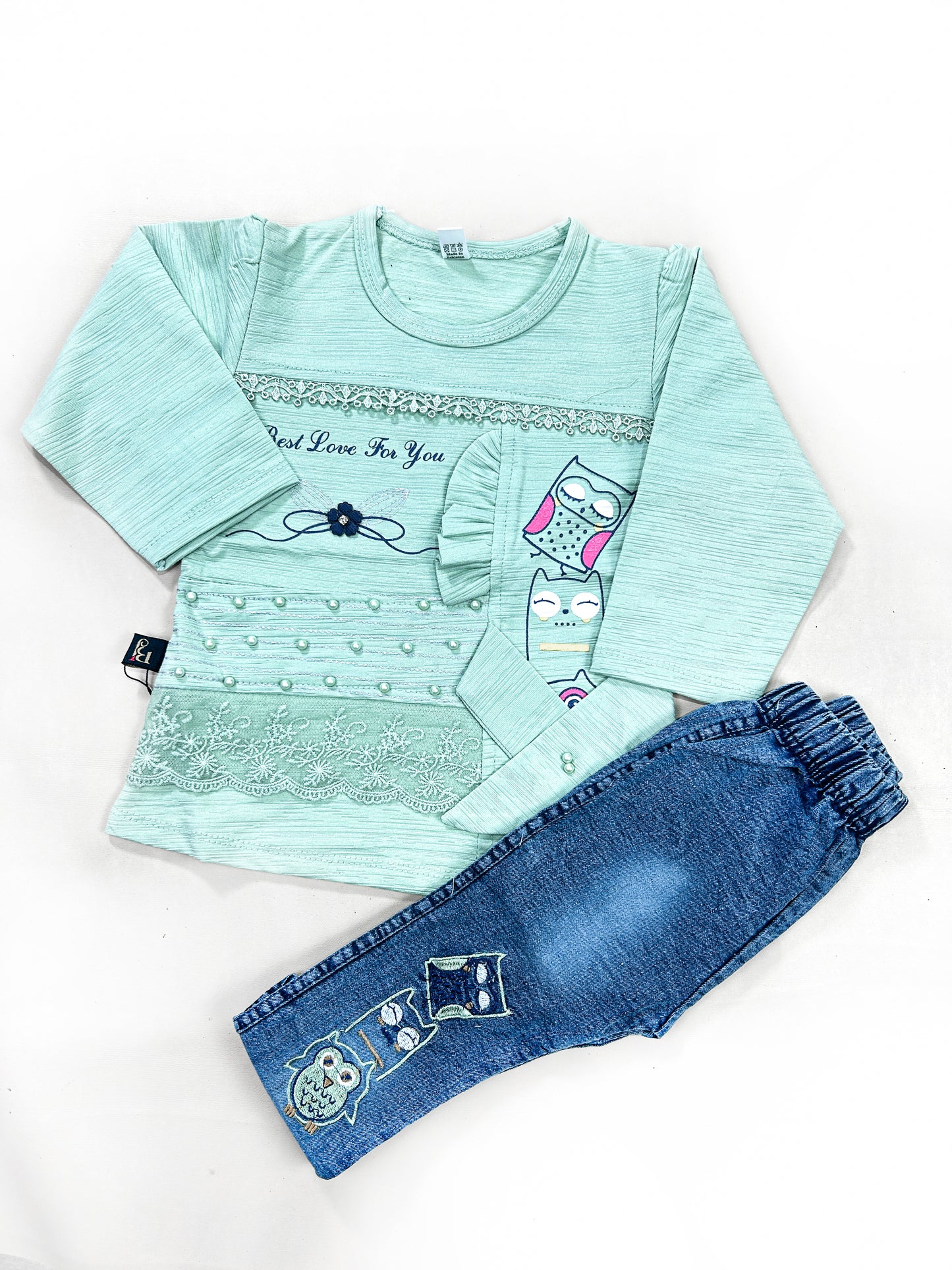1Yr - 4Yrs Owal Ferozi Suit For Girls SG GS268