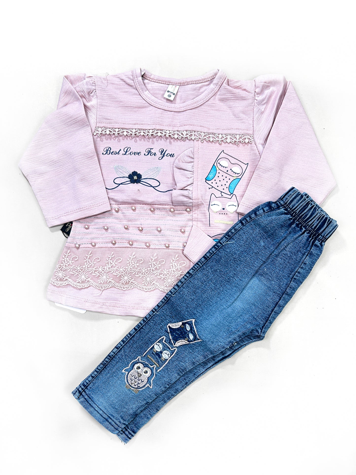 1Yr - 4Yrs Owal Light Pink Suit For Girls SG GS269