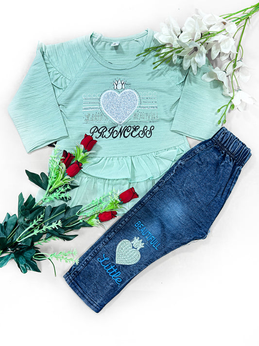 1Yr - 4Yrs Princess Ferozi Suit For Girls SG GS272