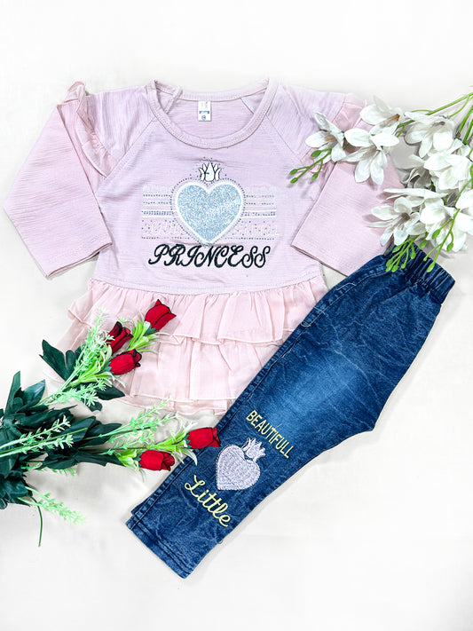1Yr - 4Yrs Princess Light Pink Suit For Girls SG GS273