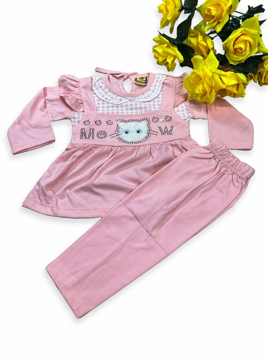 1Yr - 4Yrs Meow Pink Suit For Girls SG GS277
