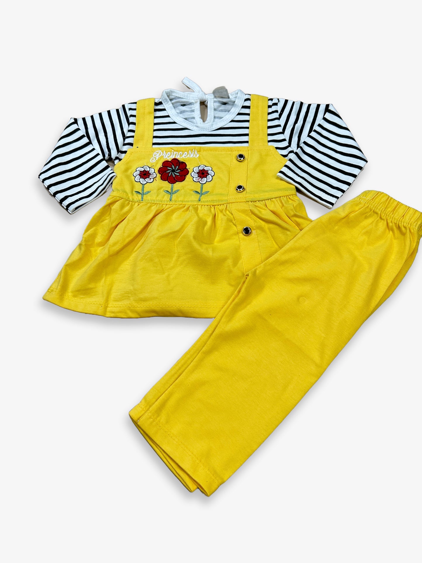 1Yr - 4Yrs Flowers Yellow Suit For Girls SG GS279