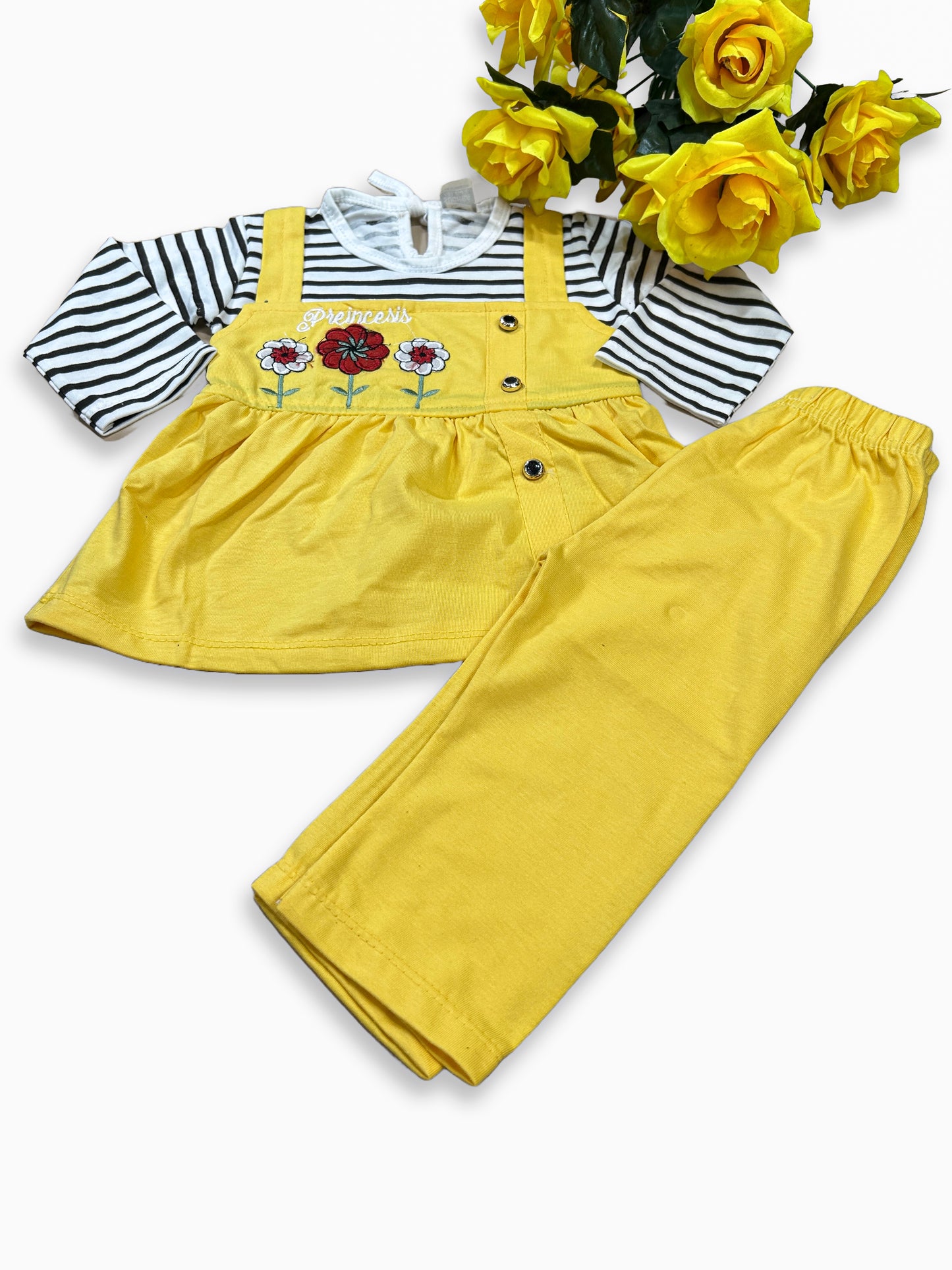 1Yr - 4Yrs Flowers Yellow Suit For Girls SG GS279
